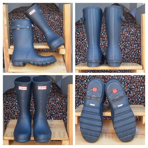 Hunter Shoes - Women boots Hunter- Navy Original Short Rain Boots